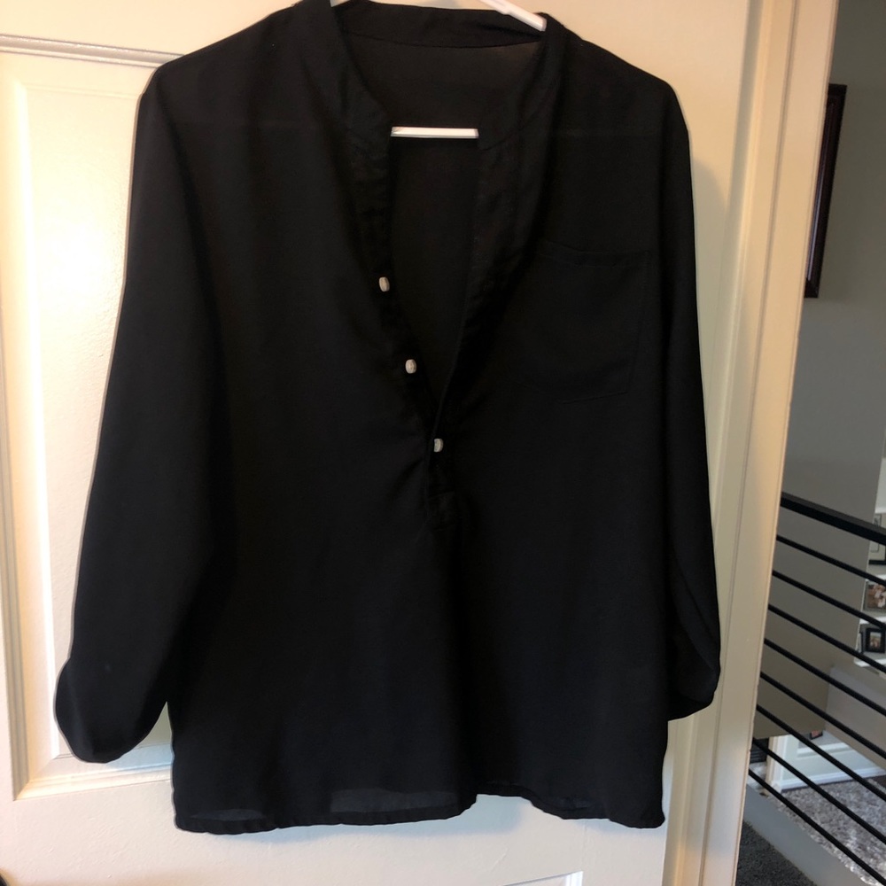 Sheer black Shein blouse